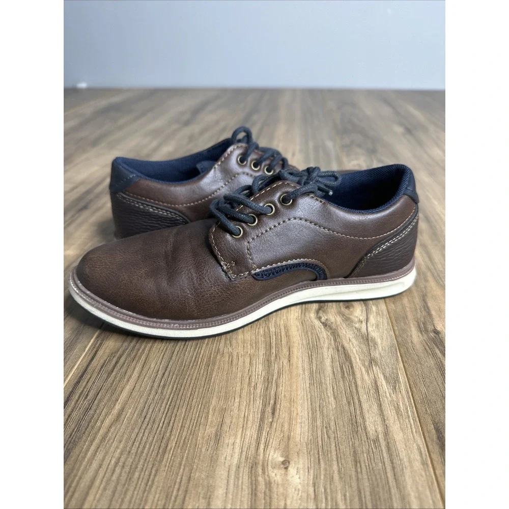 Mix No 6‎ Boys Size 3 Oxford Dress Shoes Brown